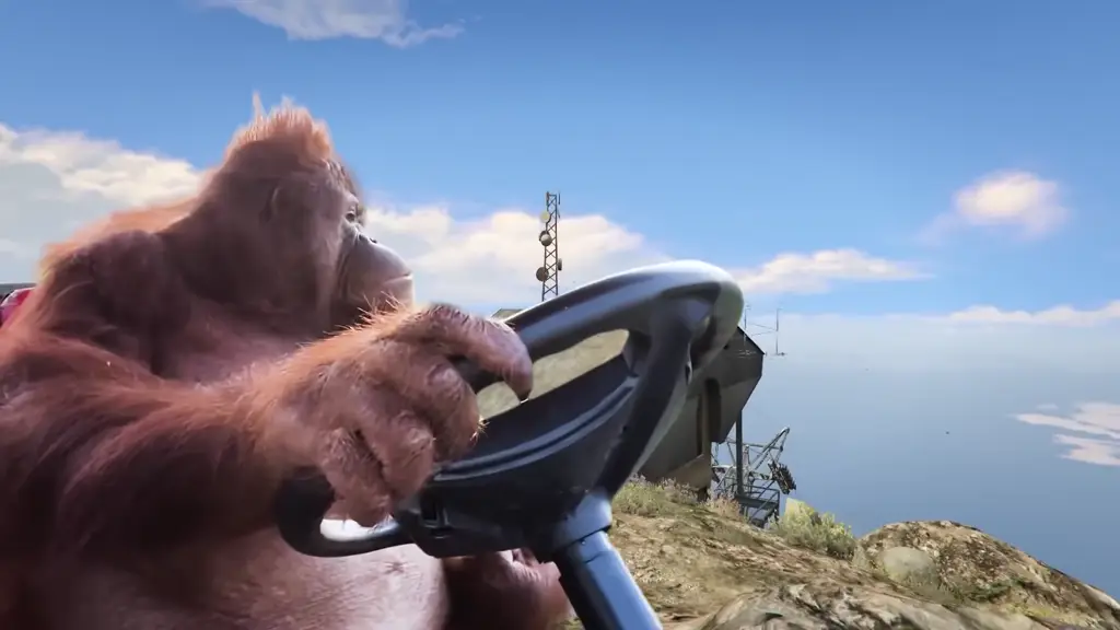 Live wallpaper Monkey Riding Through Los Santos download on VSThemes.org
