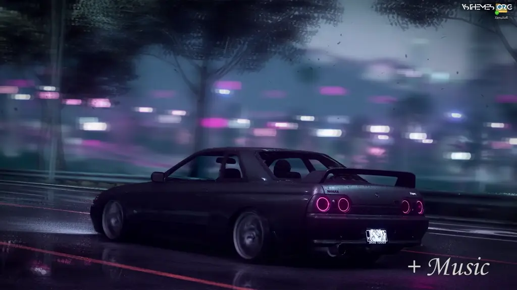 Live wallpaper Nissan Skyline GTR32 download on VSThemes.org