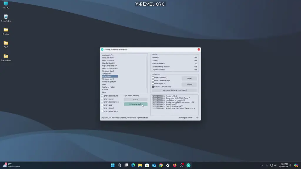 Тема Ашес (Нордик) для Windows 11 скачать на VSThemes.org
