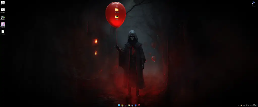 Живые обои Смерть с красным шариком скачать на VSThemes.org