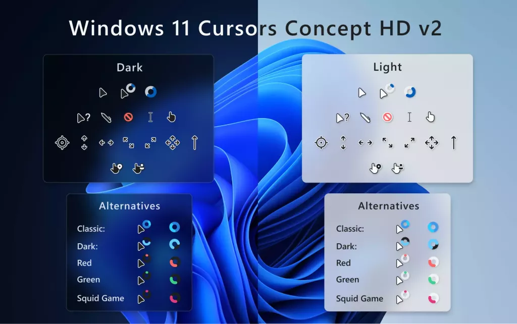 Курсоры Windows 11 Concept HD v2