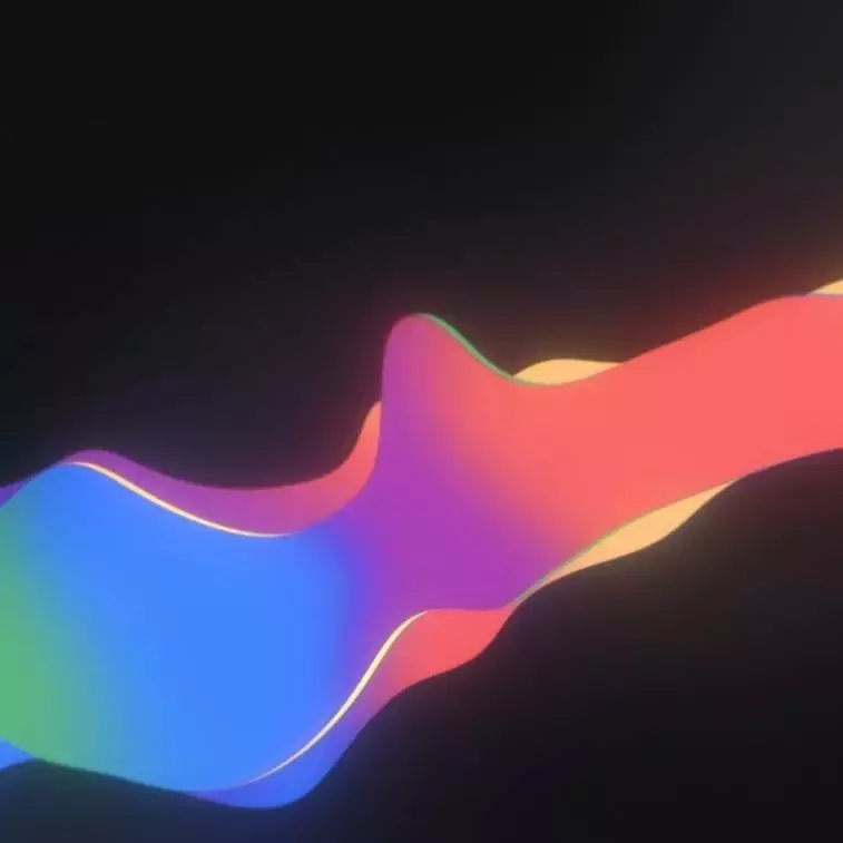 Живые обои Минималистичные волны RGB скачать на VSThemes.org