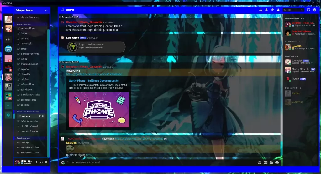 Theme Uruha Rushia (Blue style) for Discord download on VSThemes.org