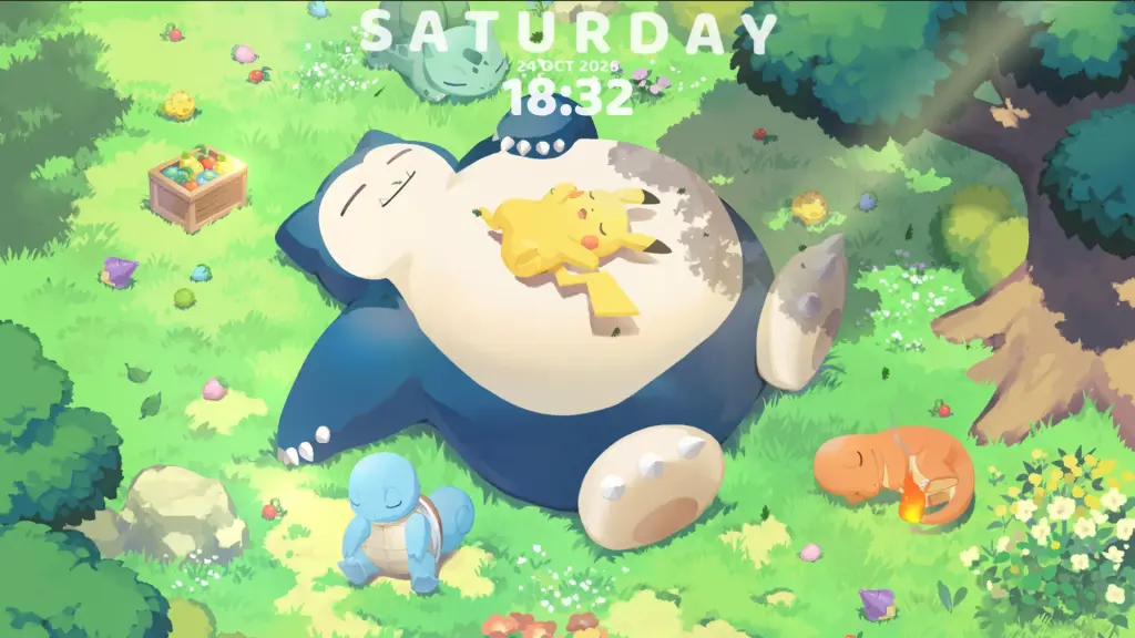Live wallpaper Nap time for Pokemon download on VSThemes.org