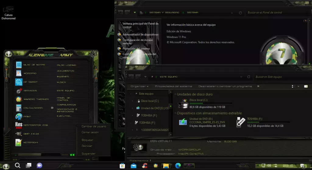 Тема Армия пришельцев для Windows 11 скачать на VSThemes.org