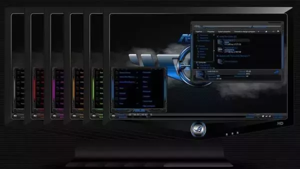 Тема Асус, 6 цветов для Windows 7