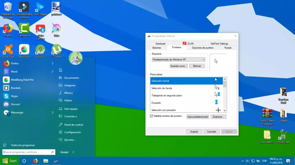 Курсоры Windows XP Modern - классический белый для Windows