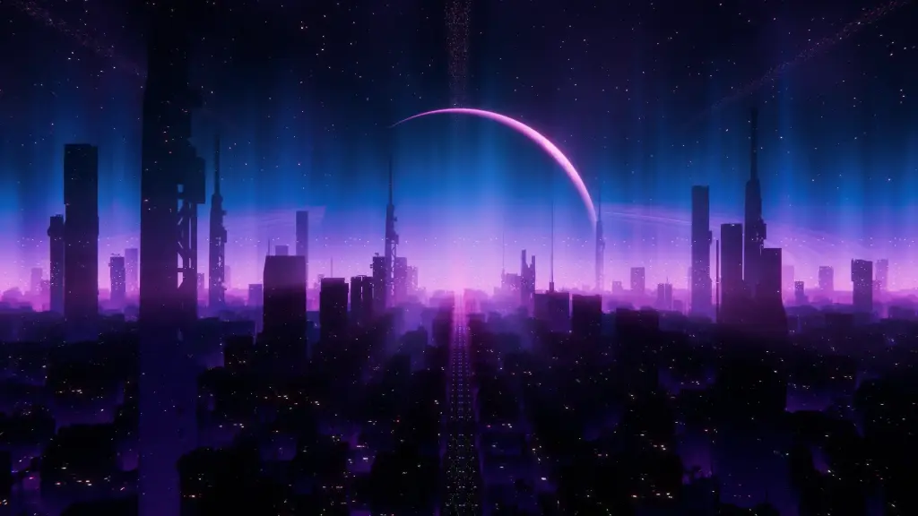 Live wallpaper Aurora City (VISUALDON) download on VSThemes.org