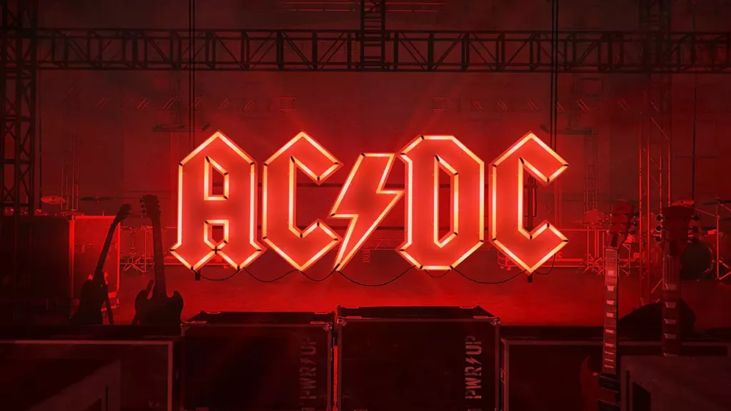 Live wallpaper Red stage with AC/DC logo download on VSThemes.org