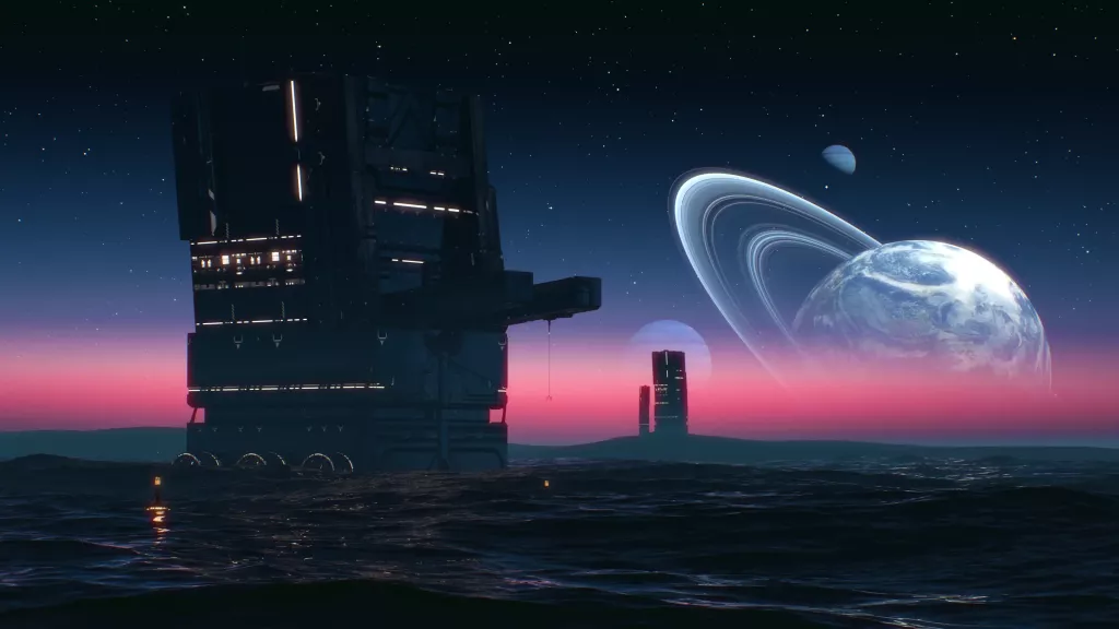 Живые обои Станция на воде, Скай-фай (Visualdon) скачать на VSThemes.org