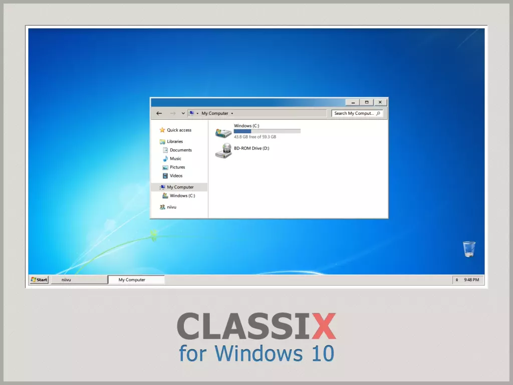 Тема Классический стиль для Windows 10