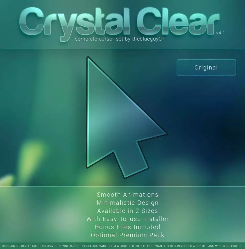 Курсоры Crystal Clear v4.1 - с Aero эффектом для Windows