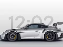 Live wallpaper Cyan Porsche 911 GT3 RS at sunset download on VSThemes.org