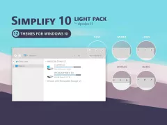 Theme Simplify 10 Light Micro for Windows 10 download on VSThemes.org