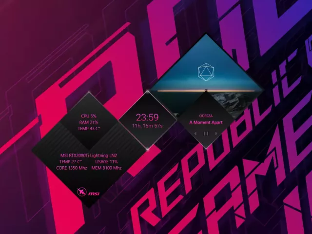 100+ Collection «Clock for Rainmeter» to personalize the Windows interface