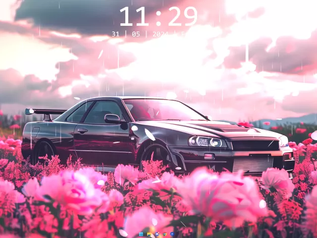 Live wallpaper White GTR (R34) download on VSThemes.org