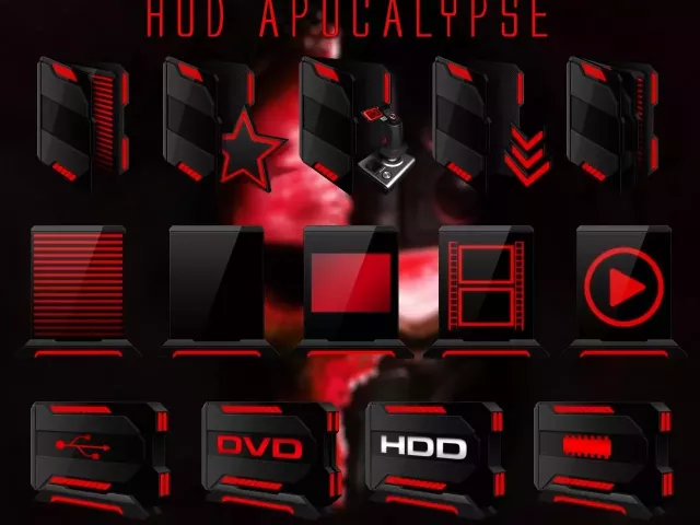 Иконки 7tsp «HUD Apocalypse, красная версия»