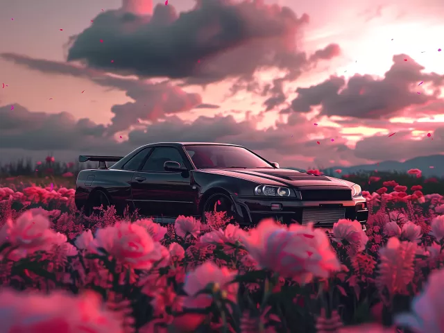 Live wallpaper White GTR (R34) download on VSThemes.org