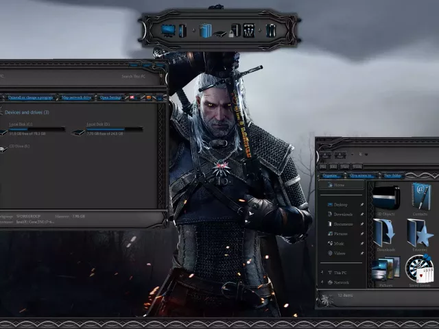 The Witcher theme preview
