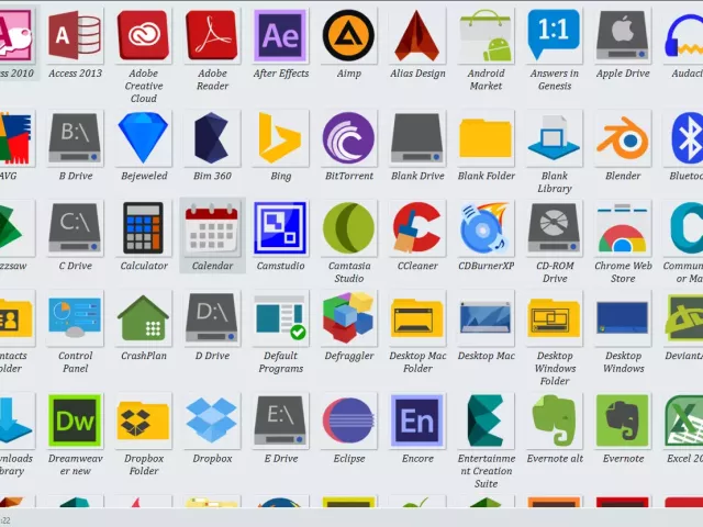 Icons Windows 10 Library, blue version download on VSThemes.org